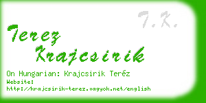 terez krajcsirik business card