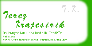 terez krajcsirik business card